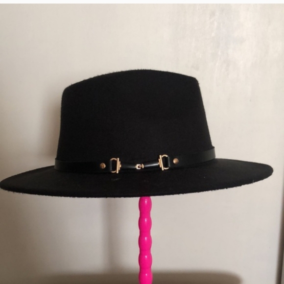 Unbranded Accessories - Women's Black Fedora Horsebit Band Sz 57 M